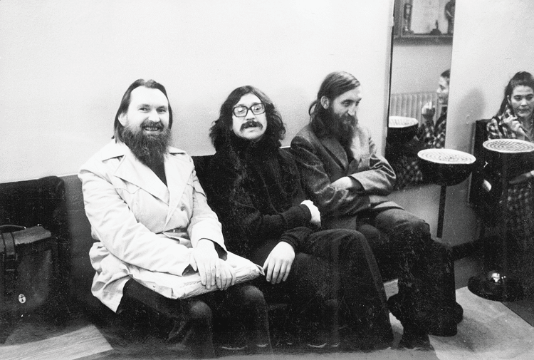 Band members Bondy, Jirous and Brabenec in November 1975