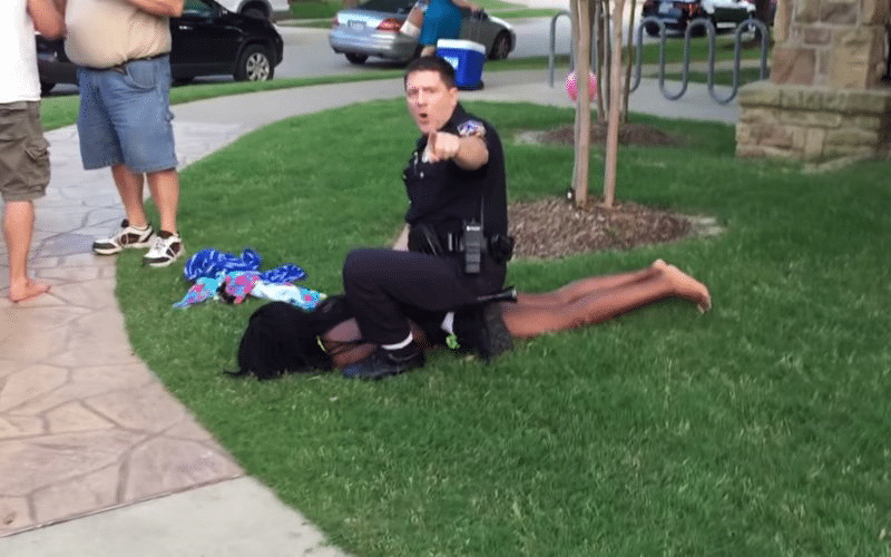 In McKinney, Texas, a police officer was placed on administrative leave in June 2015 after a video emerged in which he forced an unarmed, black teenage girl to the ground at a pool party. Photo: YouTube