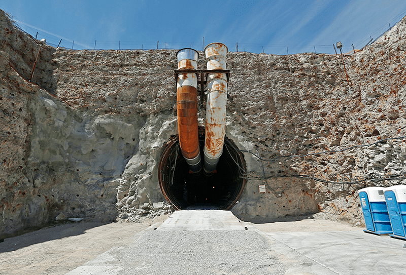The south portal of the proposed Yucca Mountain nuclear waste dump near Mercury, Nevada. Photo: John Locher/AP/Press Association Images