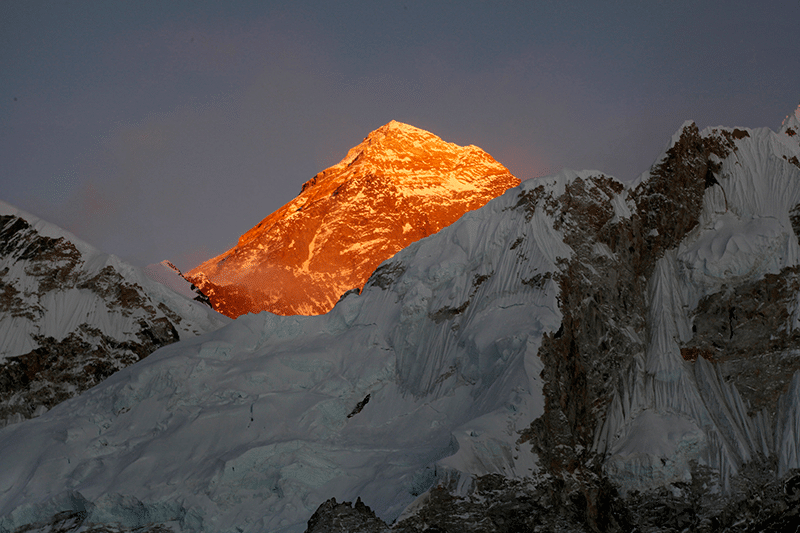 Mt. Everest seen from the way to Kalapatthar in Nepal. Photo: Tashi Sherpa/AP/Press Association Images