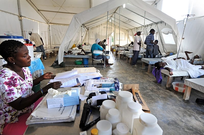 The cholera treatment centre at Mirebalais