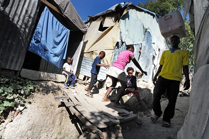 Camp Acira in Port-au-Prince houses 32,400 people who were displaced by the 2010 earthquake. In November 2014 there were five new cases of cholera each day