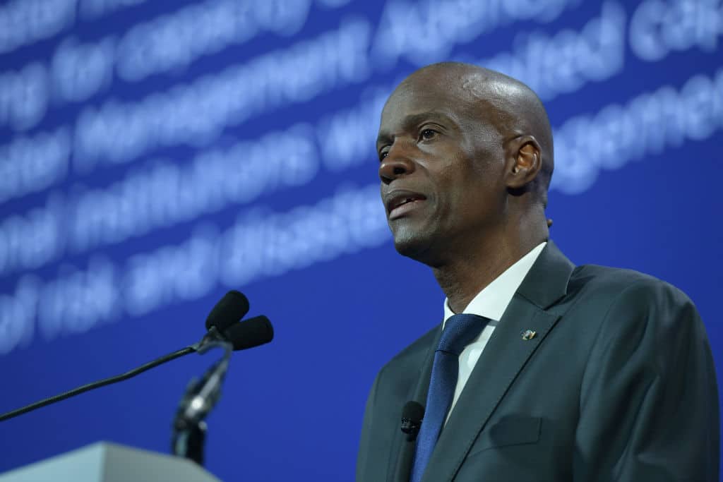 Jovenel Moïse, president of Haiti, speaks onstage during the 2018 Concordia Annual Summit