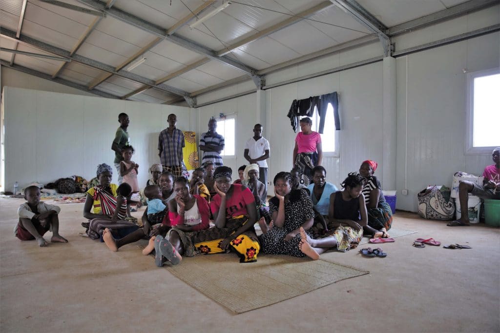 People displaced by Cyclone Kenneth take refuge at the local headquarters of Mozambique’s ruling party, the Mozambique Liberation Front, in the northern city of Pemba, 2nd May 2019