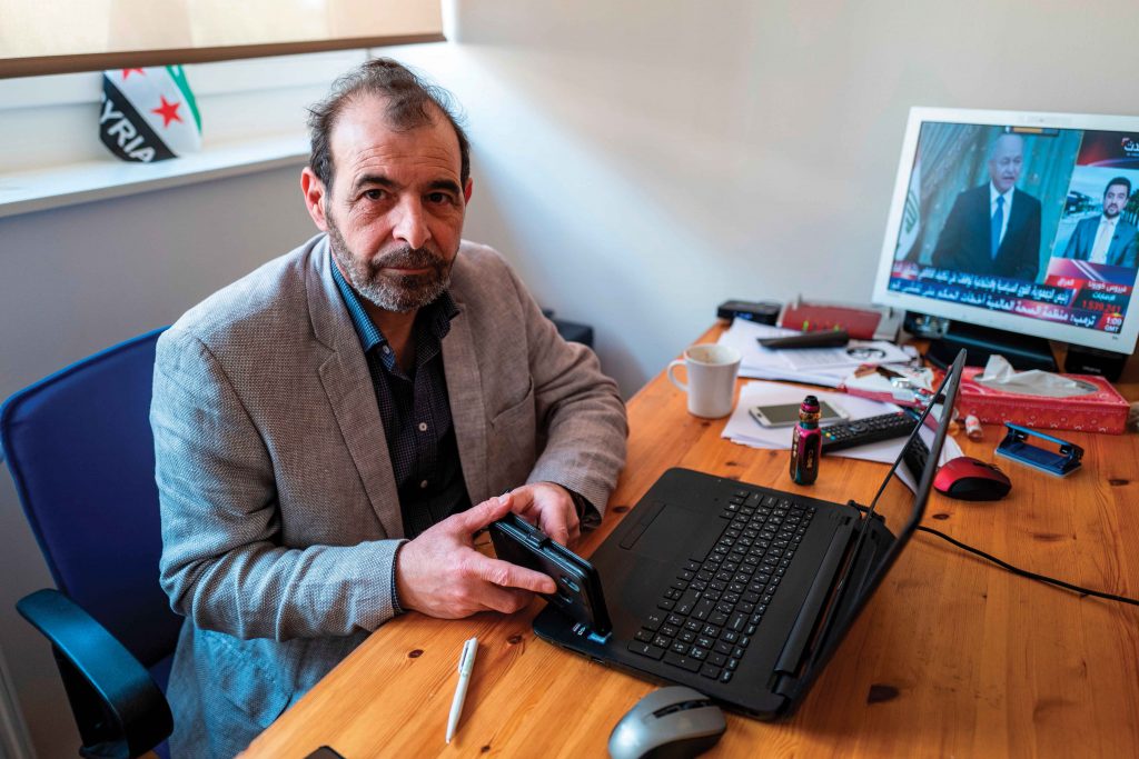  Syrian human rights lawyer Anwar al-Bounni in his office in Berlin